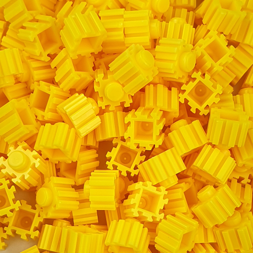 퍼즐블럭 10mm 노란색 300개