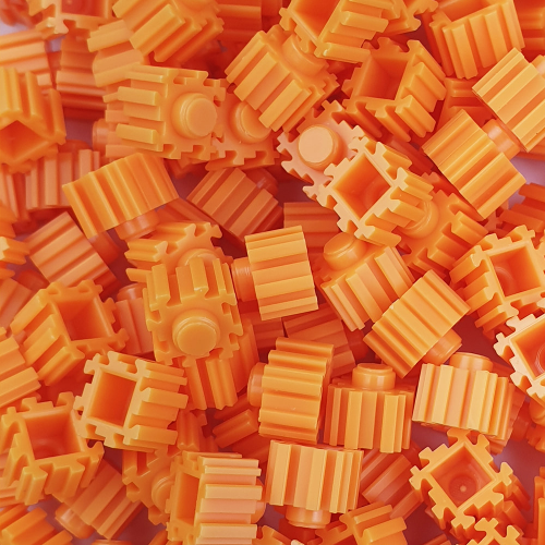 퍼즐블럭 10mm 주황색 300개